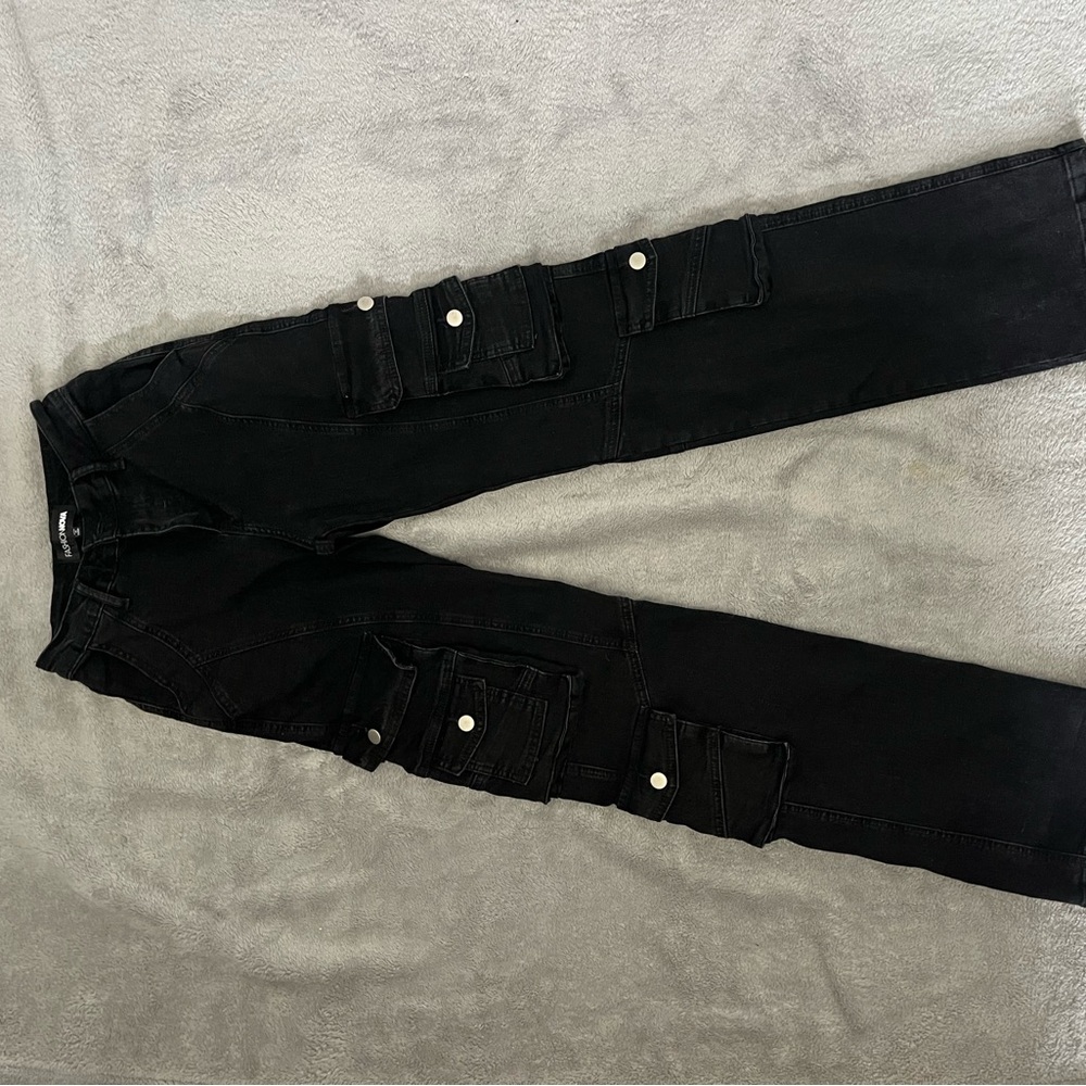 Black Cargo Pants with Pockets